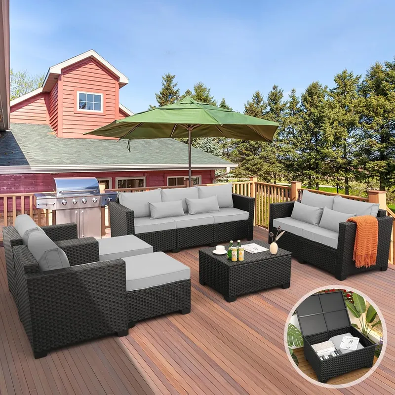 Rattaner Patio Furniture Sets 7 Pieces